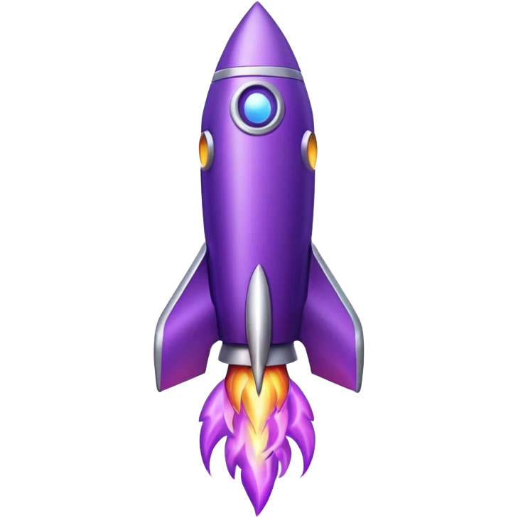 purple rocket purple flame emoji