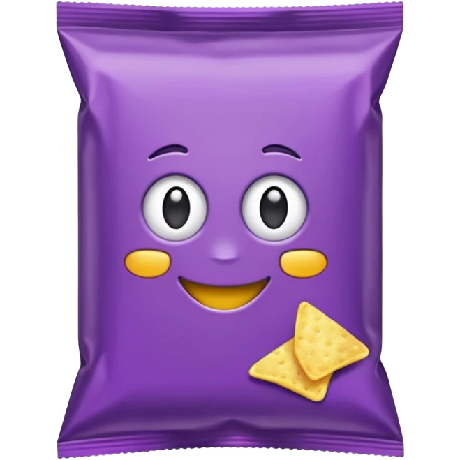 purple pacaged chip without writing emoji
