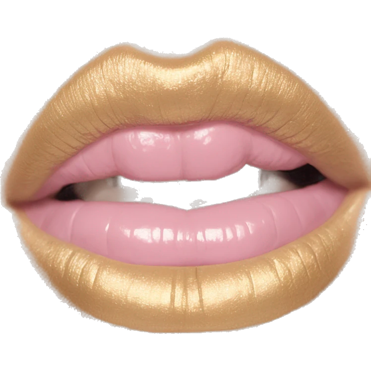 vintage rococo pale pink lipstick  emoji