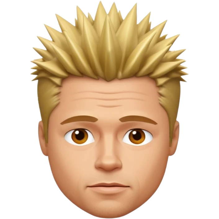 Bradd Pitt, spiky hair emoji