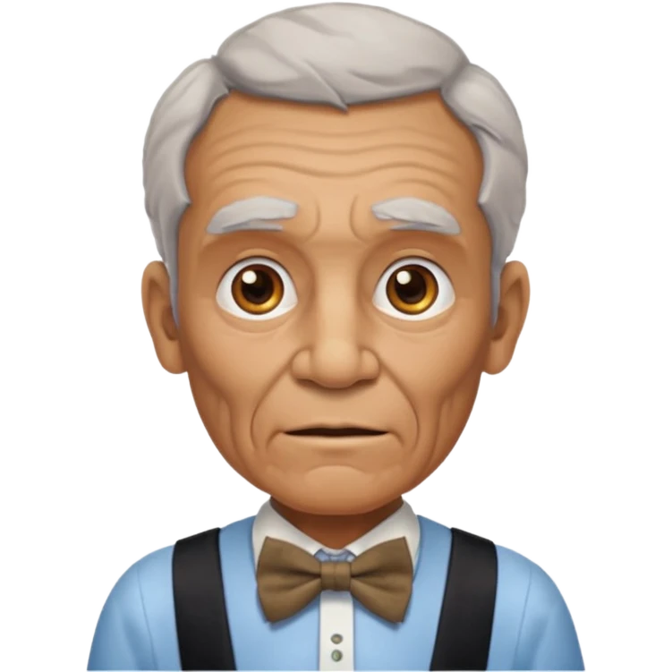 prehistoric man elderly with bowtie emoji