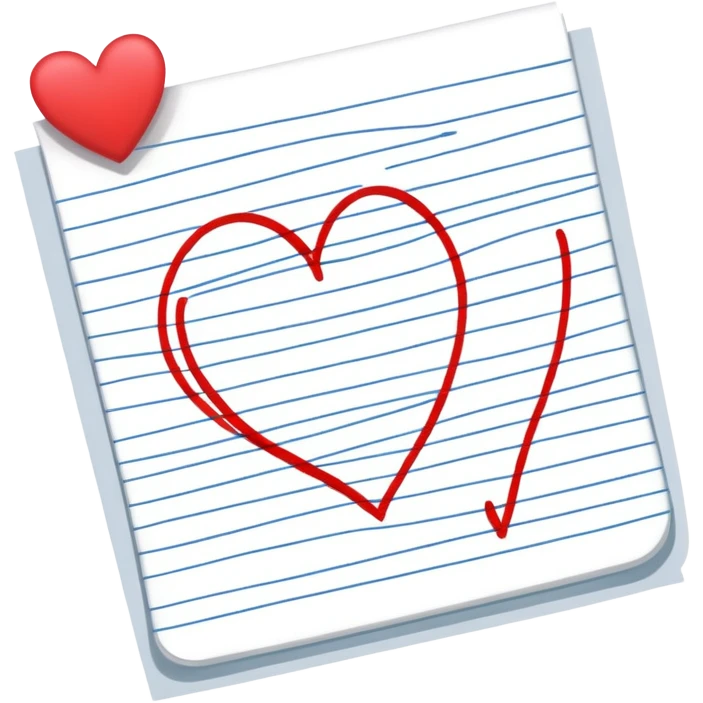 “I love you” note emoji