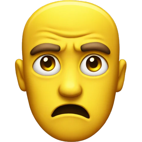 a yello face emoji thinking angry emoji