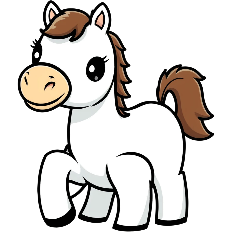 A horse with big noises emoji