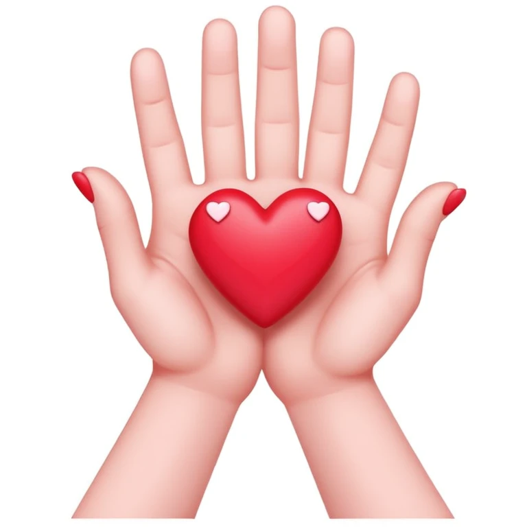 intertwined pinky fingers with a small heart emoji