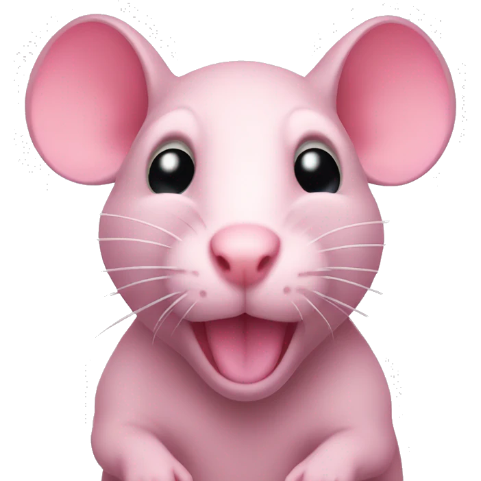 Pink colored rat  emoji