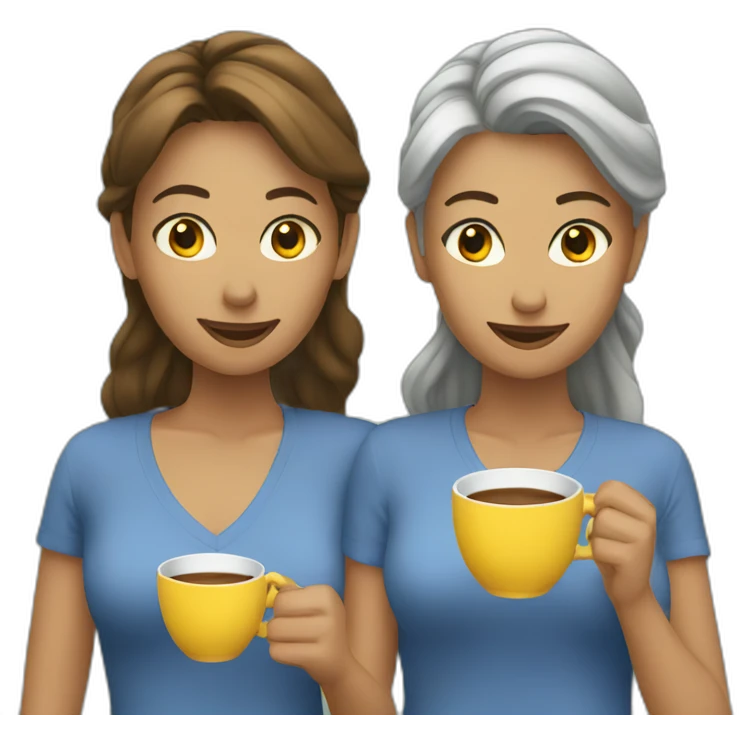 Two womens two cups emoji