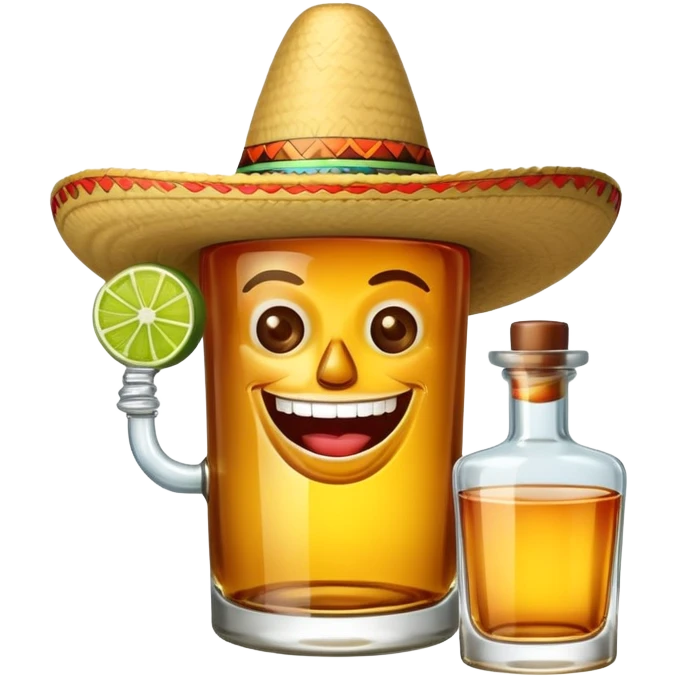 laughing tequila bottle emoji