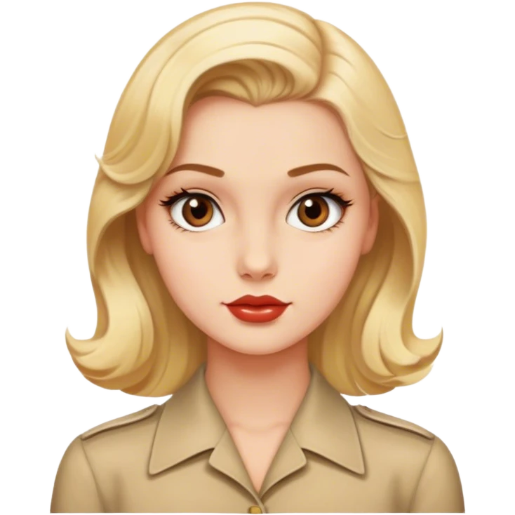 Blonde model with brown eyes, 1940's emoji