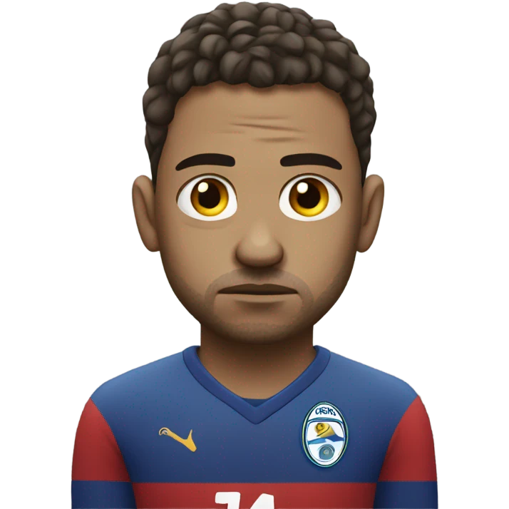 Footballer looking sad emoji