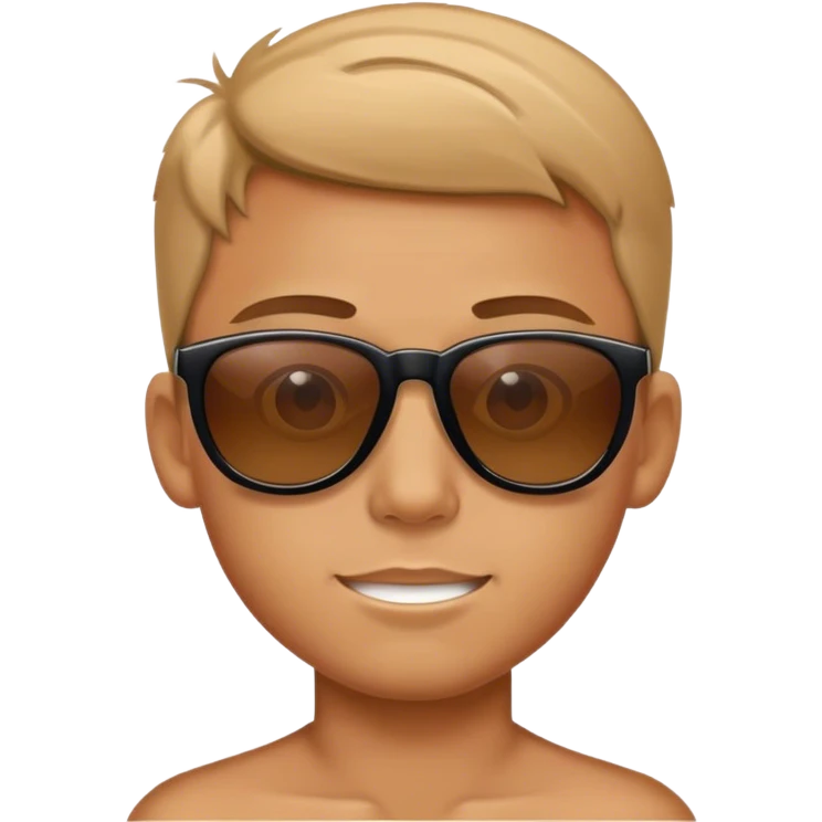 Boy with sang glasses  emoji