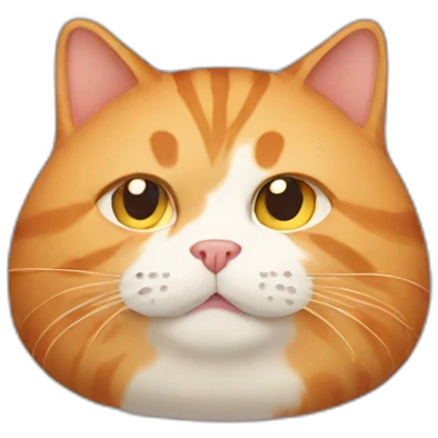 Fat Ginger cat  emoji