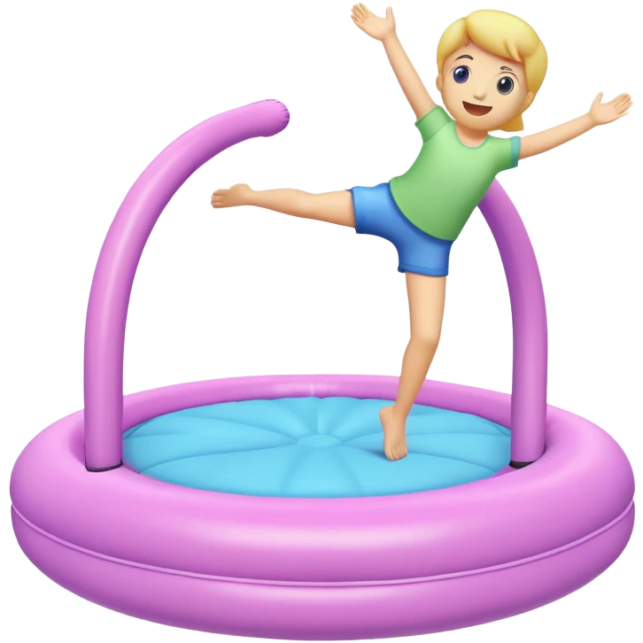 pastel inflatable trampoline  emoji