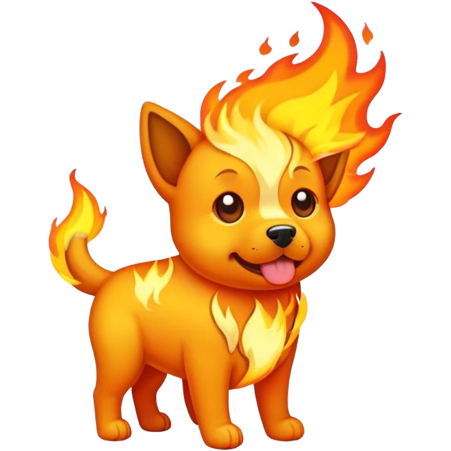dog on fire  emoji