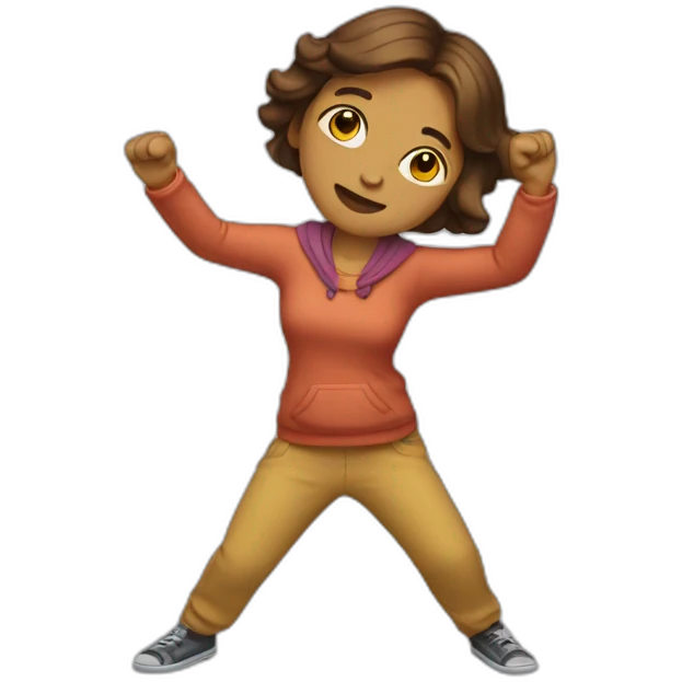 Femme qui dab emoji
