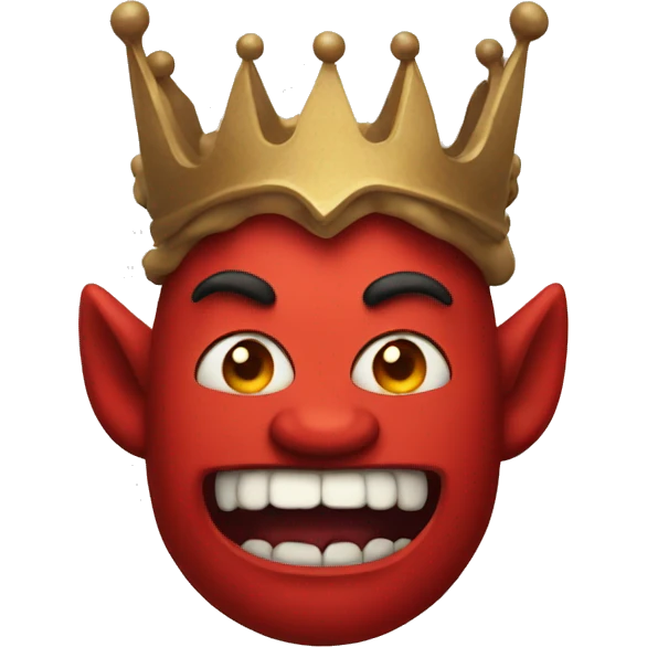 Devil with a crown emoji