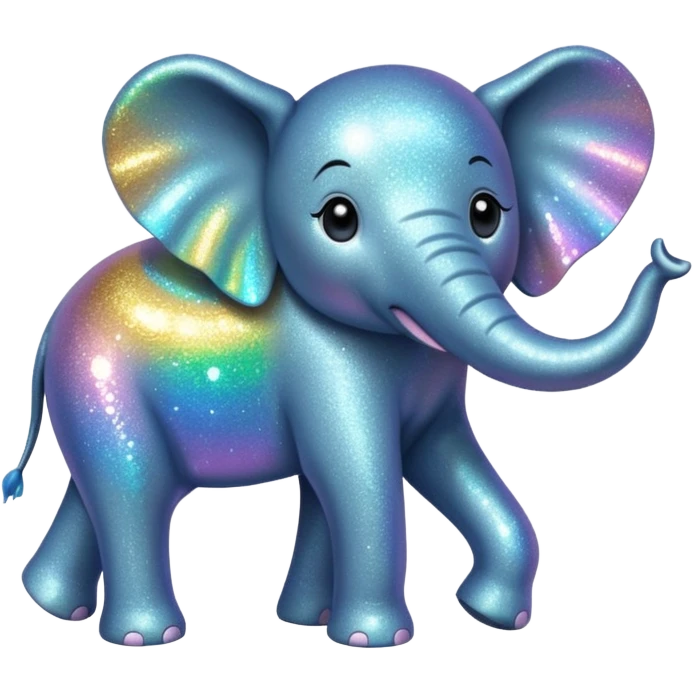 Glitter elephant  emoji