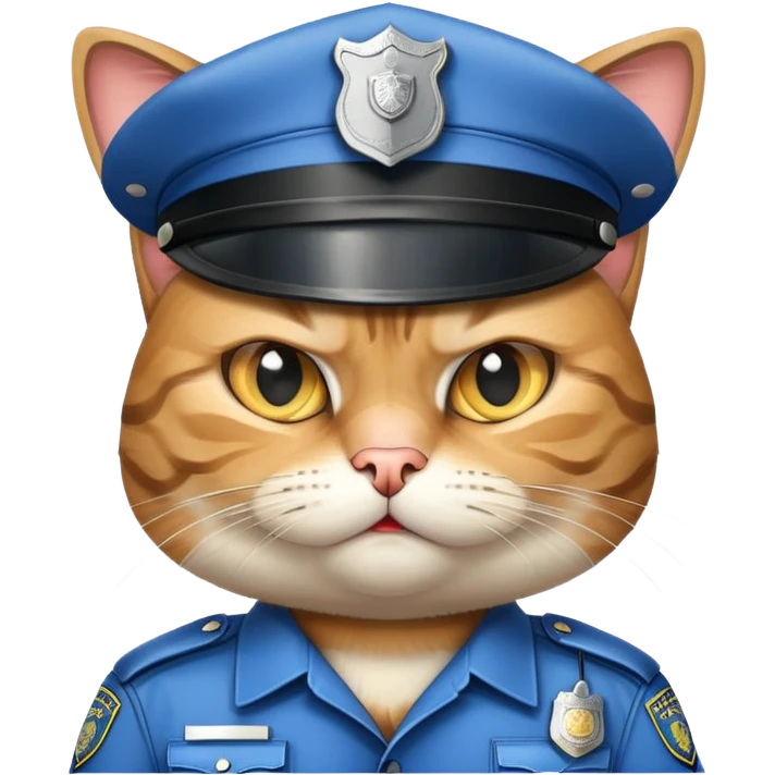 Angry police cat emoji