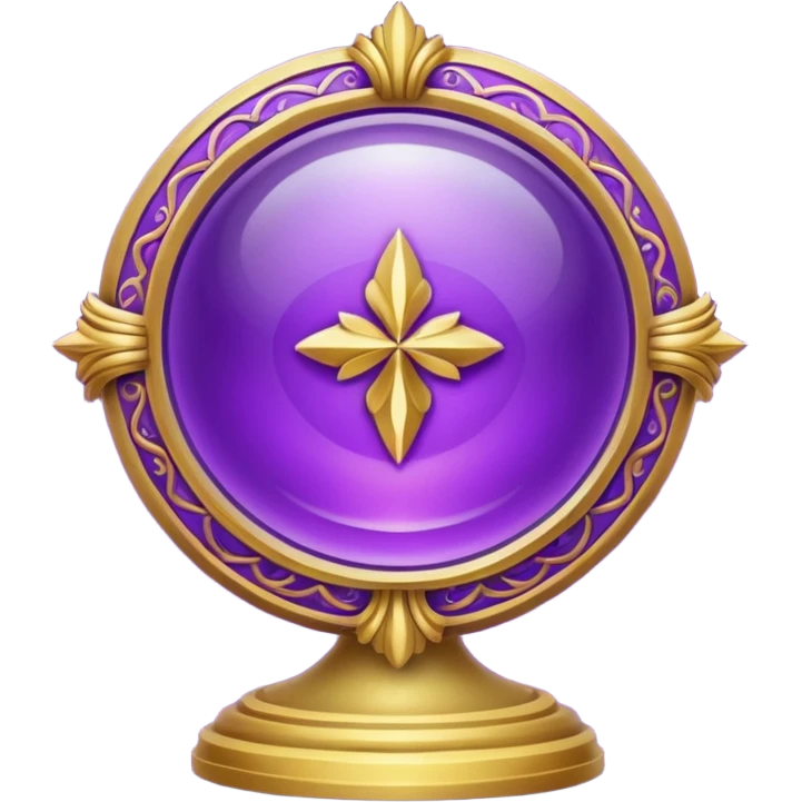 mystical object purple and gold emoji