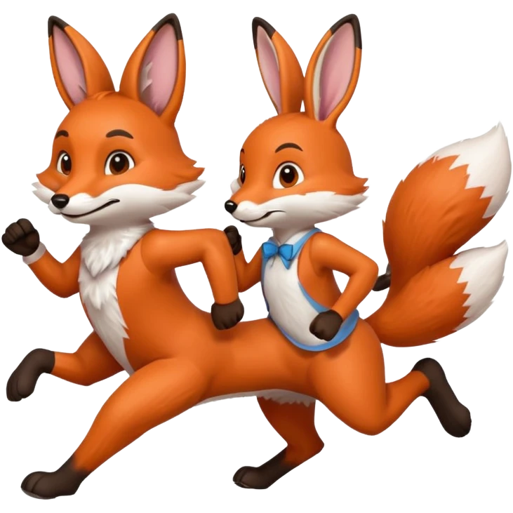 خرگوش با روباه emoji