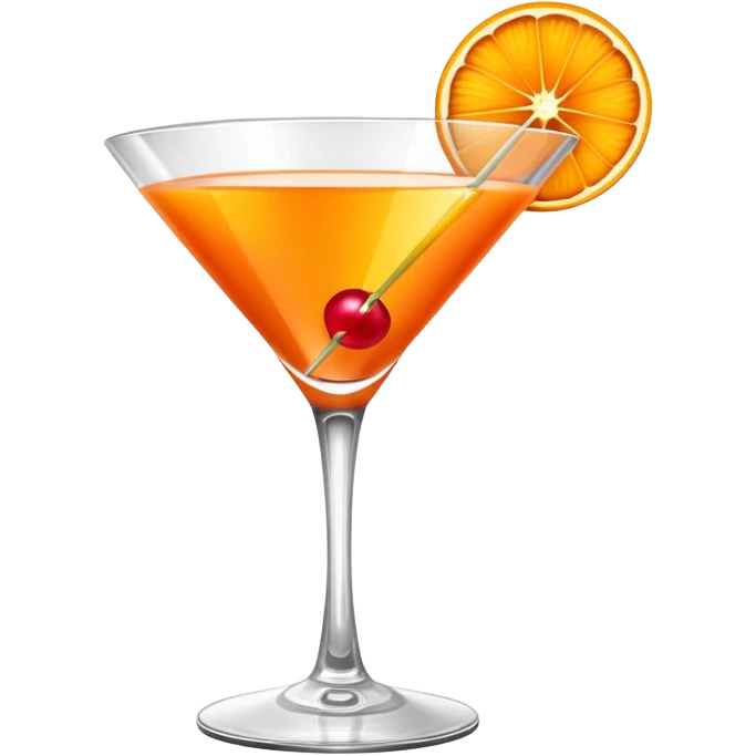 Orange cosmopolitan emoji