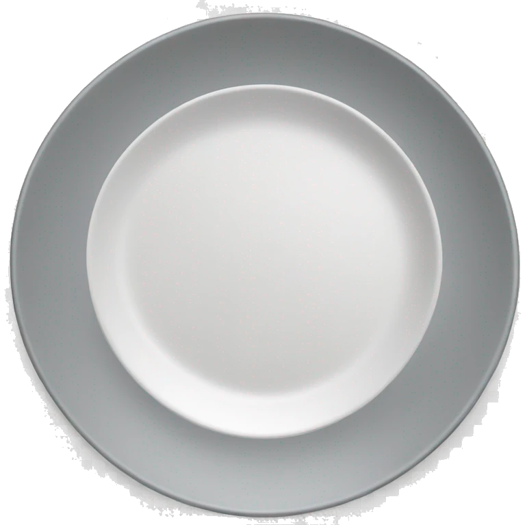 grey empty plate emoji