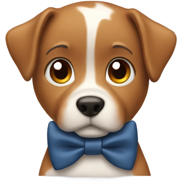 boy with dog and bowtie emoji