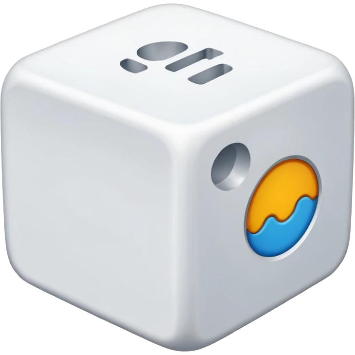 create an image of a die with no numbers emoji