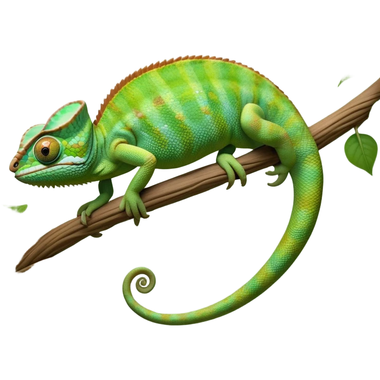 cinematic-chameleon-realistic-full-body-climbing-emoji,-slender-body-gripping-a-twisting-vine-with-prehensile-feet,-scaly-green-skin-shifting-shades-with-its-environment,-large-bulging-eyes-rotating-independently,-delicate-coiled-tail-curling-behind,-long-tongue-slightly-protruding-as-if-ready-to-strike,-simplified-yet-realistic-focused-features,-highly-detailed,-glowing-with-an-ethereal-forest-light emoji
