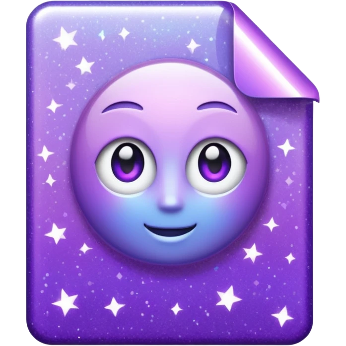 glitter documento confirmed purple mark emoji