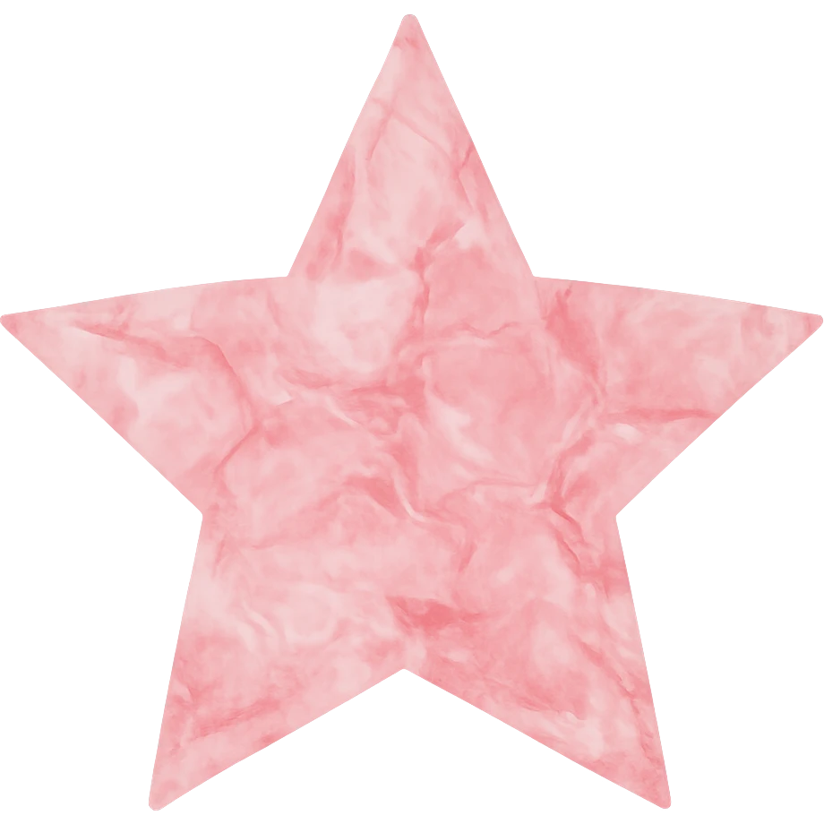 star with a pink marble texture emoji