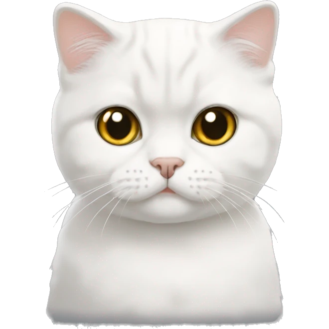 White scottish fold cat emoji