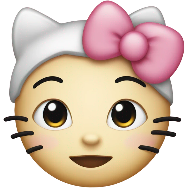 Hello kitty side eye emoji