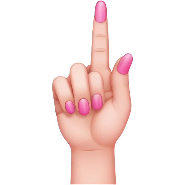pink middle finger emoji