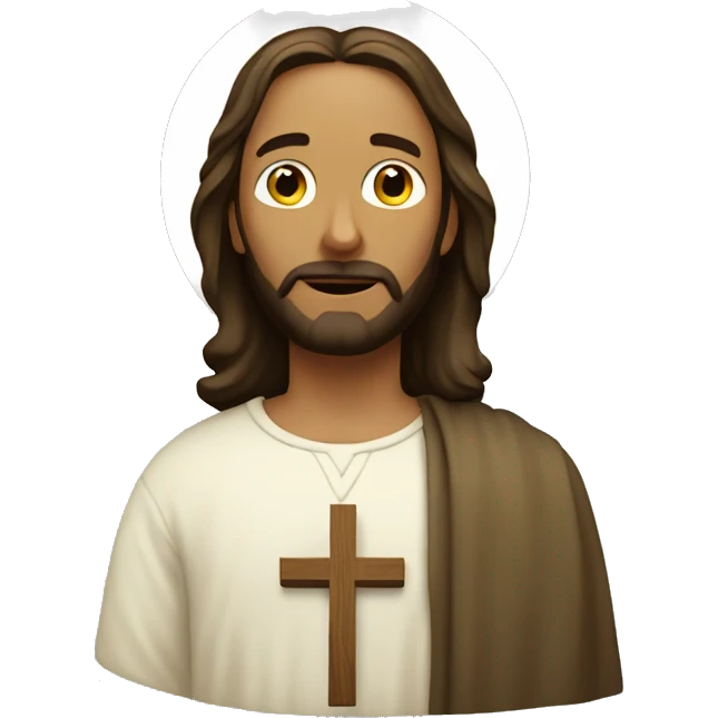 Jesus with cross emoji