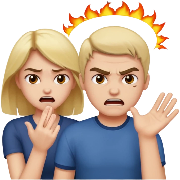 A girl slap his boyfriend  emoji