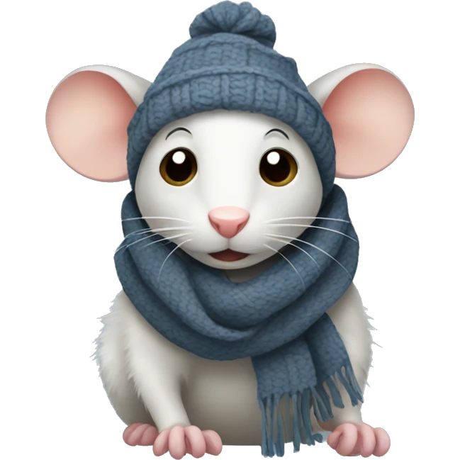 Rat with a scarf  emoji