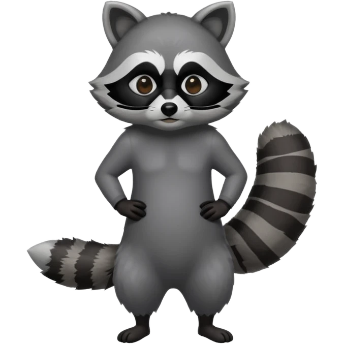 racoon with a body emoji