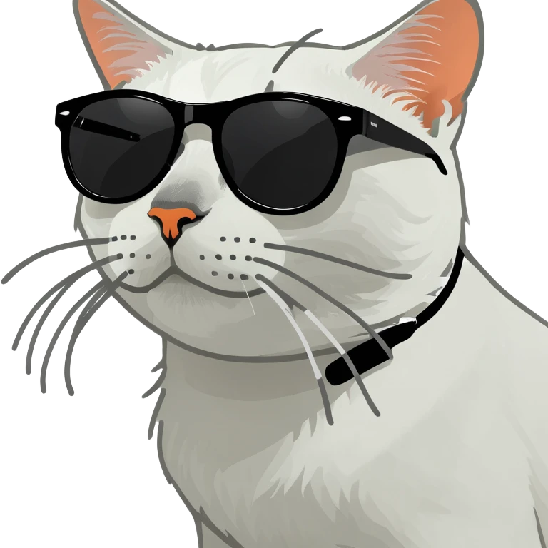 Cat with sunglasses emoji