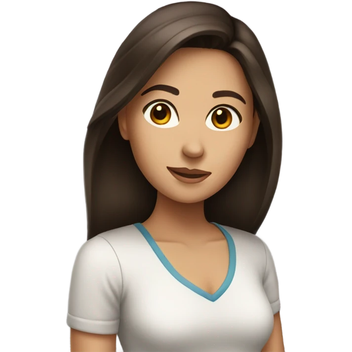 girl brunette  emoji