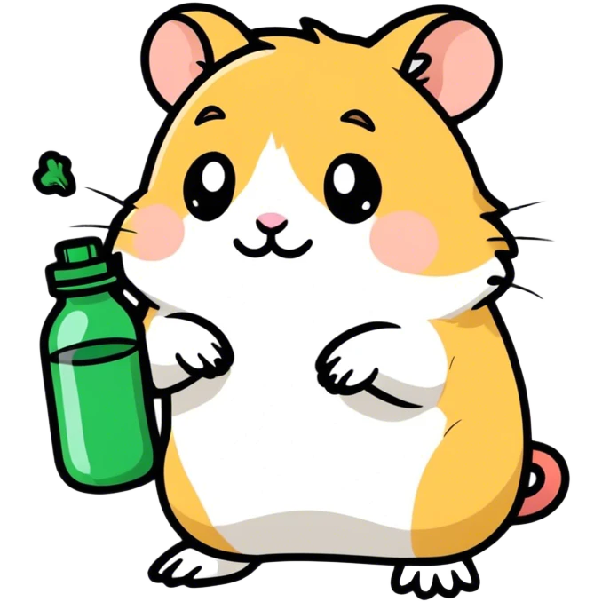 Drunken hamster emoji