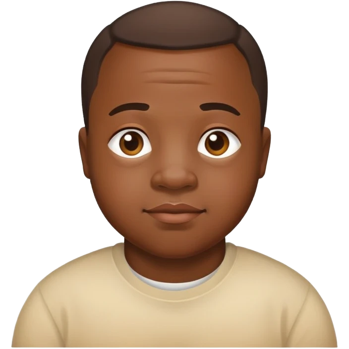 Black man with Down syndrome  emoji