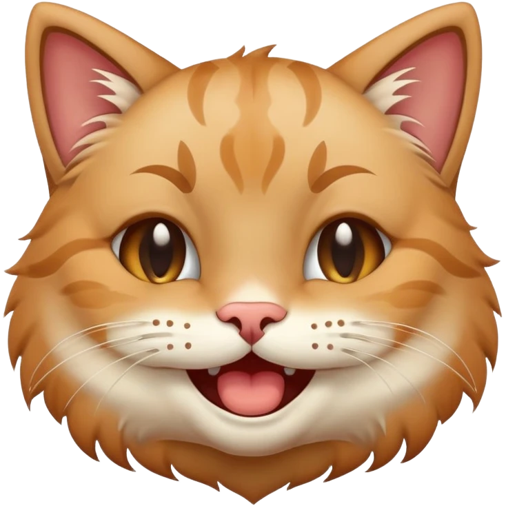 A happy cat where the cat is both smiling and crying emoji