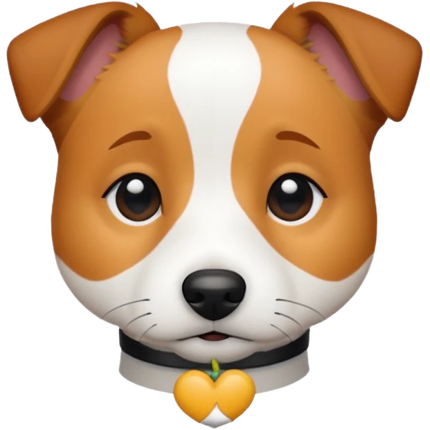 Jack russell with fully ginger face emoji