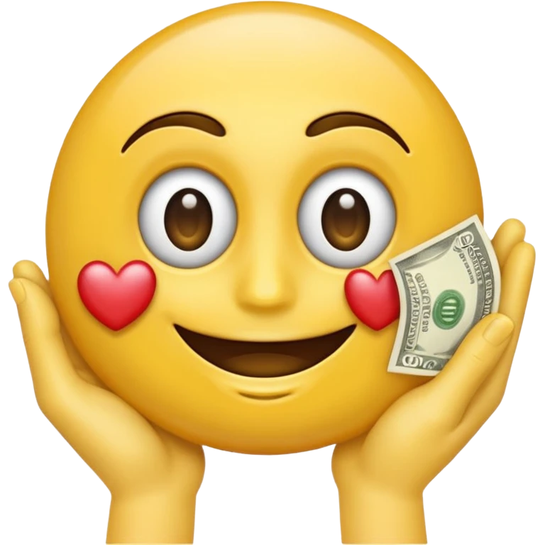 emoji haciendo un guiño con un ojo y sosteniendo dinero emoji