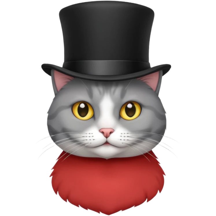 A cat with a top hat emoji