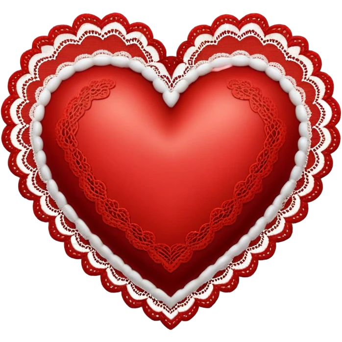 Heart with lace trim  emoji