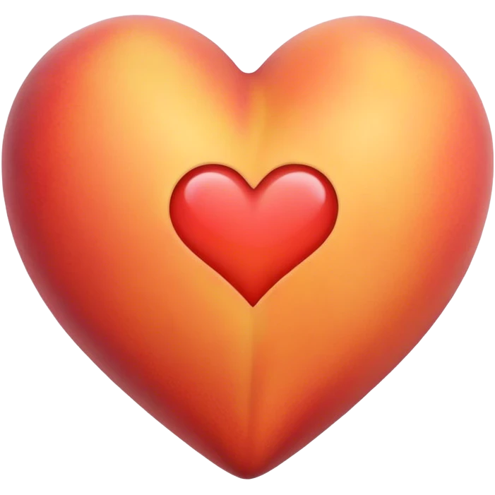 Peach heart emoji