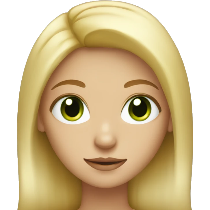 Blonde girl with green eyes emoji