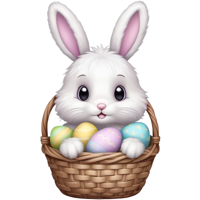 Easter bunny with basket ￼ emoji